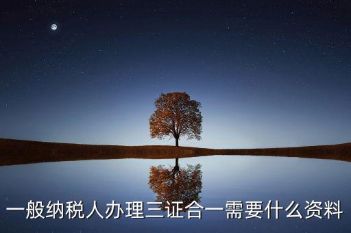 稅務(wù)三證合一需要什么資料，一般納稅人辦理三證合一需要什么資料