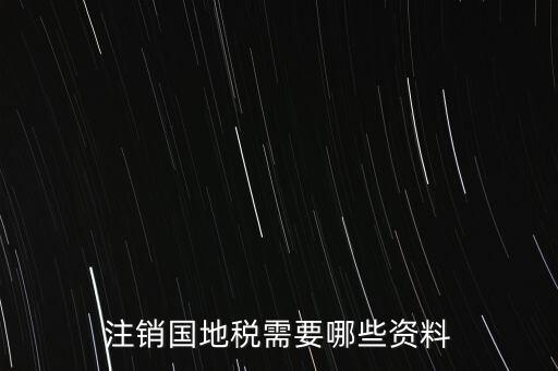 注銷(xiāo)國(guó)地稅需要哪些資料