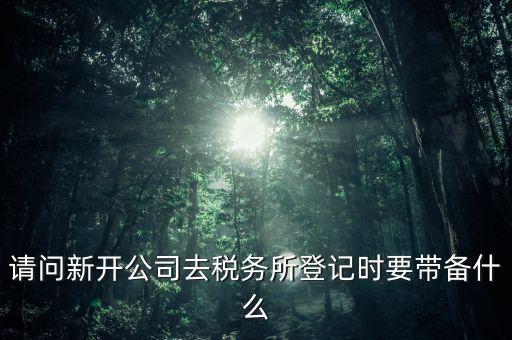 新公司國稅登記需要什么資料，剛辦的營業(yè)執(zhí)照到國稅局登記需要那些材料
