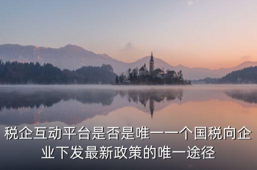 稅企互動(dòng)平臺(tái)是否是唯一一個(gè)國稅向企業(yè)下發(fā)最新政策的唯一途徑