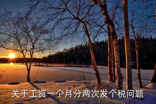 關(guān)于工資一個(gè)月分兩次發(fā)個(gè)稅問題