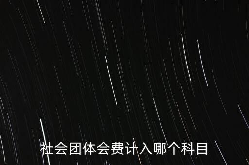 社會(huì)團(tuán)體會(huì)費(fèi)計(jì)入哪個(gè)科目