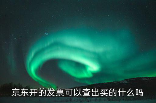 手機(jī)發(fā)票可以查什么東西，京東開(kāi)的發(fā)票可以查出買(mǎi)的什么嗎