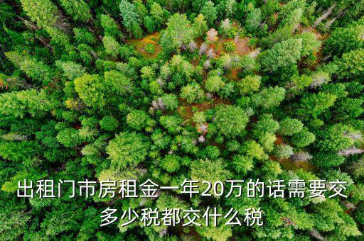 門市房出租要交什么稅，門面房向外出租要交稅嗎