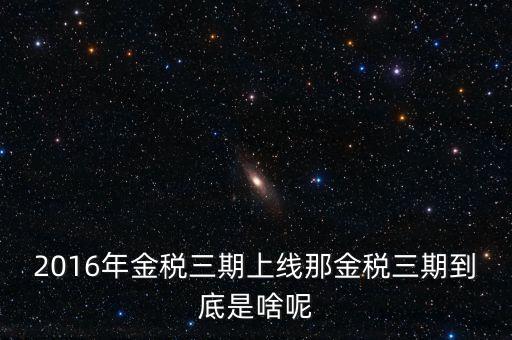 金稅三期登錄密碼是什么，金稅三期是什么意思