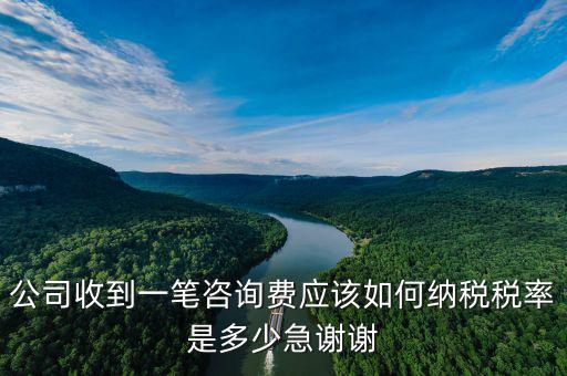 公司收到一筆咨詢費應該如何納稅稅率是多少急謝謝