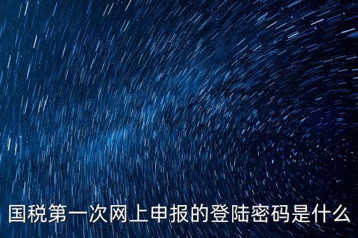 國稅網(wǎng)登錄密碼是什么原因，國稅第一次網(wǎng)上申報的登陸密碼是什么