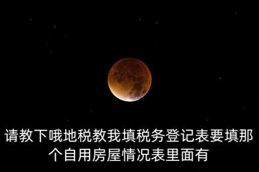 稅務(wù)上自用是什么意思，請教下哦地稅教我填稅務(wù)登記表要填那個自用房屋情況表里面有