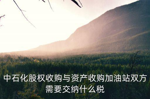 資產(chǎn)收購(gòu)要交什么稅，中石化股權(quán)收購(gòu)與資產(chǎn)收購(gòu)加油站雙方需要交納什么稅