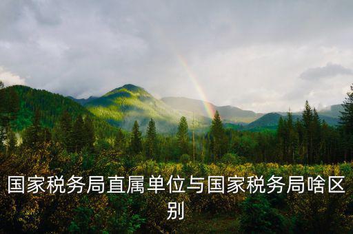 國稅直屬局管什么區(qū)別，直屬國稅與市區(qū)國稅有什么區(qū)別