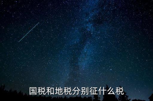 國(guó)稅地稅分別報(bào)什么稅，國(guó)稅和地稅局分別要交哪些稅和報(bào)表