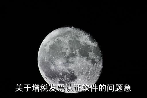 關(guān)于增稅發(fā)票認證軟件的問題急