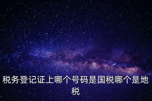 國(guó)稅地稅登記號(hào)是什么，稅務(wù)登記證上哪個(gè)號(hào)碼是國(guó)稅哪個(gè)是地稅