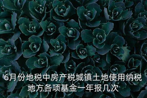 6月份地稅都報(bào)什么，每月地稅申報(bào)都要報(bào)些什么稅