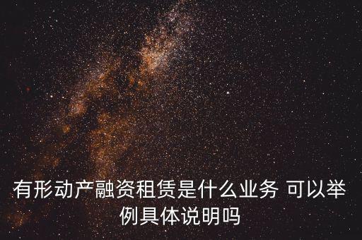 有形動產(chǎn)租賃指什么，有形動產(chǎn)租賃稅率和征收率的區(qū)別