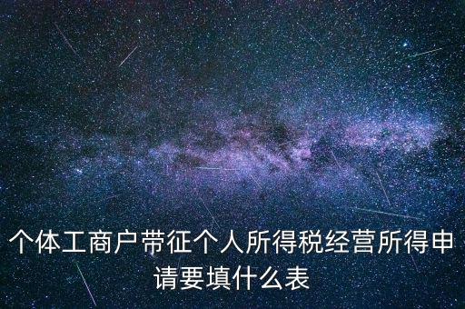 個體所得稅填什么表，個稅表怎么填
