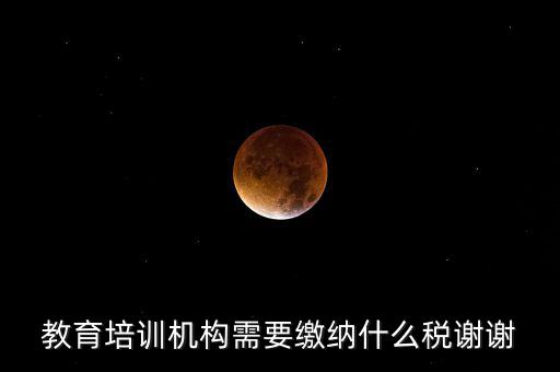 培訓(xùn)收入交什么稅最新，教育培訓(xùn)機(jī)構(gòu)需要繳納什么稅謝謝