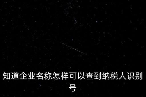 如何查詢一個公司的納稅人識別號，知道納稅人識別號怎么查單位