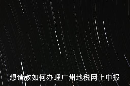 廣州地稅如何網(wǎng)上申報(bào)系統(tǒng)，地稅網(wǎng)上申報(bào)如何操作