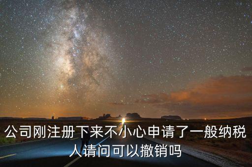 公司剛注冊(cè)下來(lái)不小心申請(qǐng)了一般納稅人請(qǐng)問(wèn)可以撤銷(xiāo)嗎
