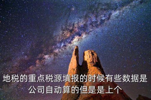 重點稅源是根據什么數據填報，地稅的重點稅源填報的時候有些數據是公司自動算的但是是上個