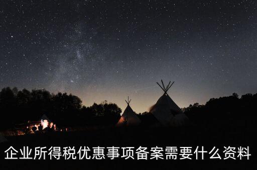 企業(yè)所得稅備案需要帶什么東西，企業(yè)所得稅優(yōu)惠事項(xiàng)備案需要什么資料