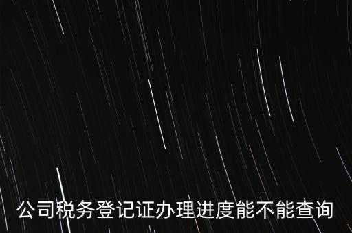 如何查詢企業(yè)稅務(wù)登記證，公司稅務(wù)登記證辦理進(jìn)度能不能查詢