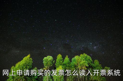 網上申請購買的發(fā)票怎么讀入開票系統