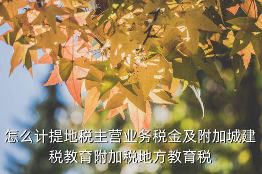 地稅附加費如何計算，附加費怎么算