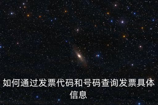 如何通過(guò)發(fā)票代碼和號(hào)碼查詢(xún)發(fā)票具體信息