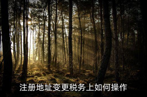 稅務官網(wǎng)地址如何變更，注冊地址變更稅務上如何操作