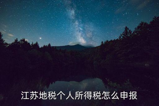 如何申報(bào)年稅江蘇，江蘇地稅個(gè)人所得稅怎么申報(bào)