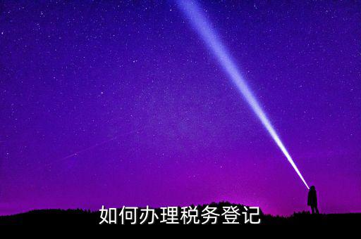 如何辦理稅務登記