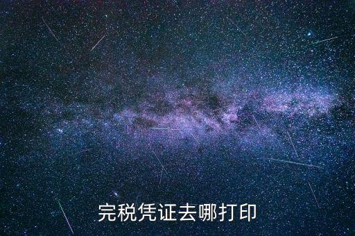 如何打印地稅完稅憑證，地稅繳款憑證如何打印