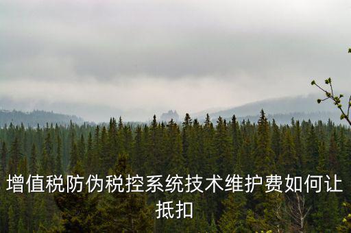 稅控維護費如何抵稅，稅控維護費抵扣問題