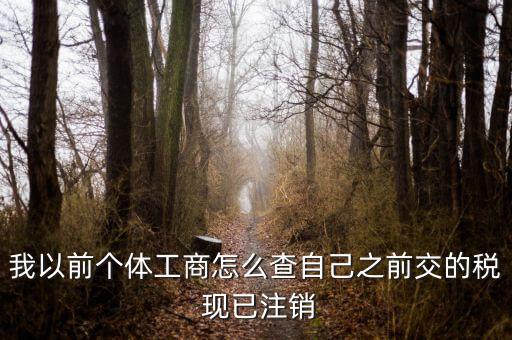如何查詢(xún)稅務(wù)注銷(xiāo)，我以前個(gè)體工商怎么查自己之前交的稅 現(xiàn)已注銷(xiāo)