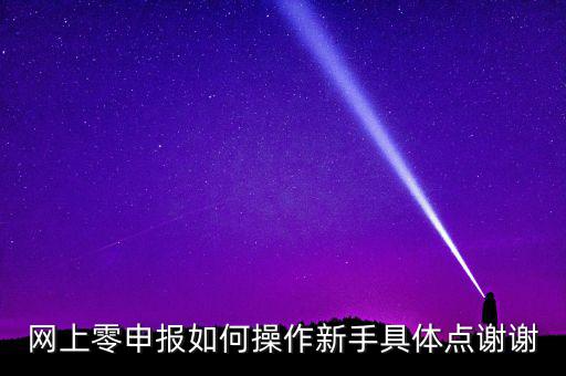 零申報如何網上申報，網上零申報如何操作新手具體點謝謝