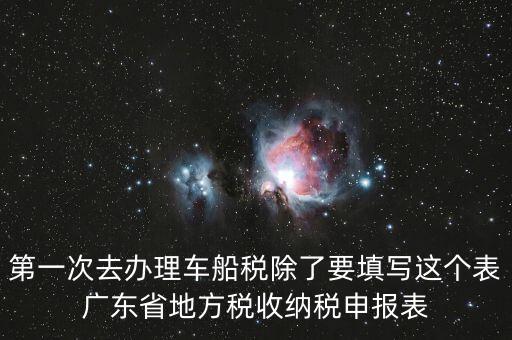 第一次去辦理車船稅除了要填寫(xiě)這個(gè)表廣東省地方稅收納稅申報(bào)表