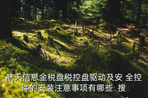 航天信息金稅盤稅控盤驅(qū)動及安 全控件的安裝注意事項有哪些  搜