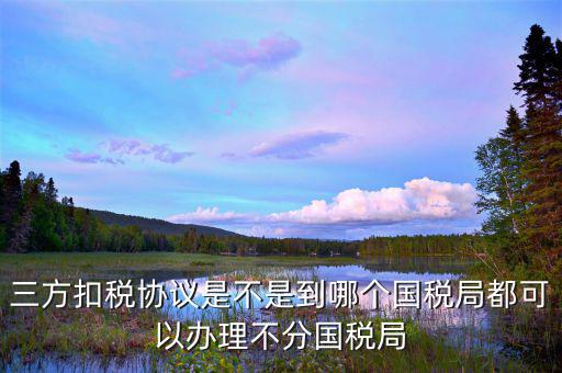 廈門國稅如何制作三方扣款協(xié)議，我是剛注冊的公司到國稅局辦理三方協(xié)議怎么辦理