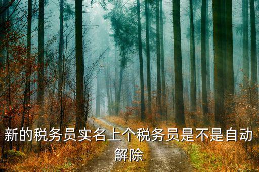 國稅實名制如何取消，新的稅務(wù)員實名上個稅務(wù)員是不是自動解除