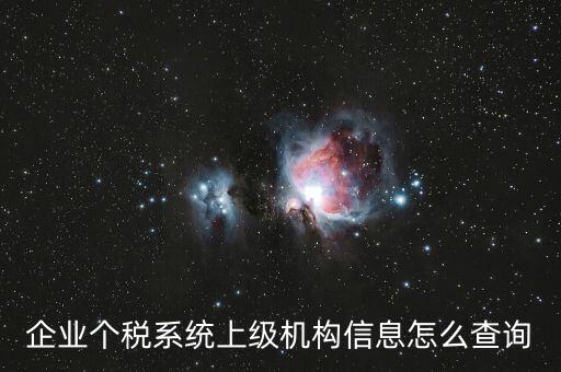 如何查詢納稅人的主管稅務機關，企業(yè)個稅系統(tǒng)上級機構信息怎么查詢