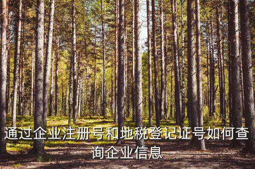 企業(yè)稅務(wù)信息如何查詢，通過企業(yè)注冊號(hào)和地稅登記證號(hào)如何查詢企業(yè)信息