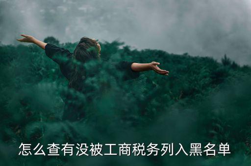 怎么查有沒被工商稅務列入黑名單