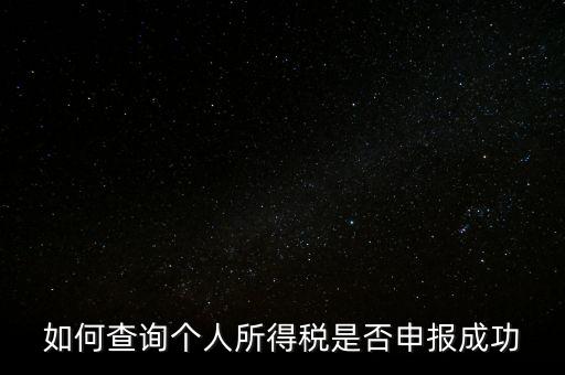 納稅申報如何查詢是否繳款成功，如何查詢個人所得稅是否申報成功