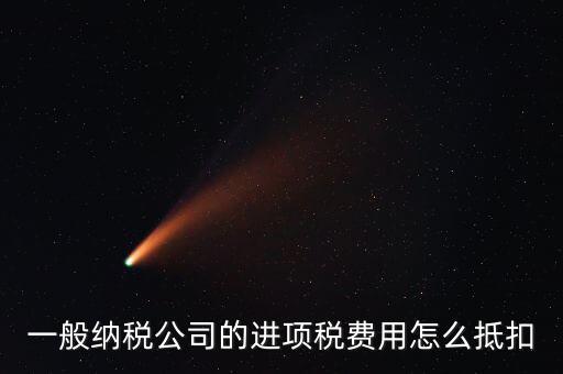 一般納稅公司的進(jìn)項稅費(fèi)用怎么抵扣