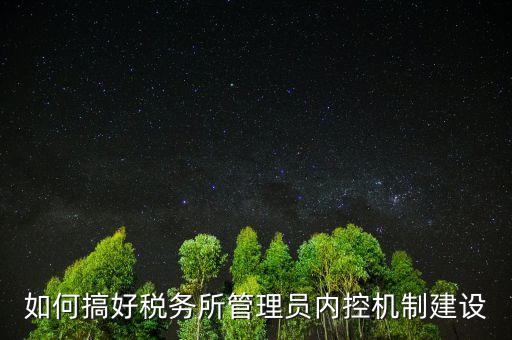 稅務(wù)系統(tǒng)如何做好內(nèi)控機制建設(shè)，如何搞好稅務(wù)所管理員內(nèi)控機制建設(shè)