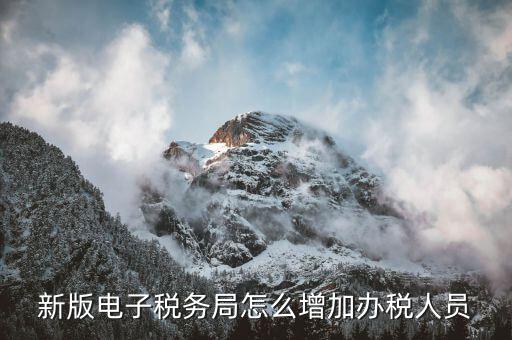 深圳稅局如何增加辦稅員，電子稅務(wù)局如何添加辦稅人員