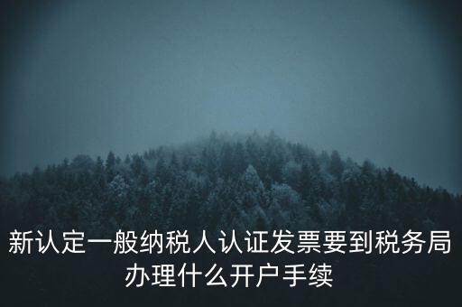 新認(rèn)定一般納稅人認(rèn)證發(fā)票要到稅務(wù)局辦理什么開(kāi)戶手續(xù)