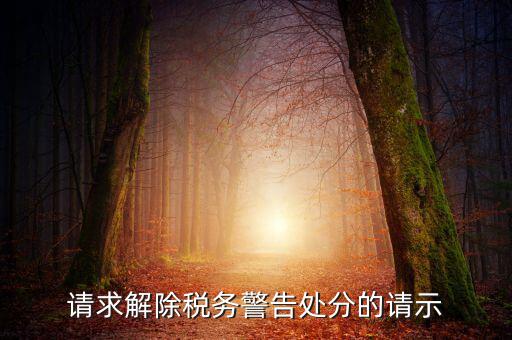 四川省稅務(wù)處罰信息如何消除，請求解除稅務(wù)警告處分的請示